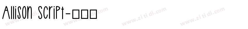 Allison Script字体转换